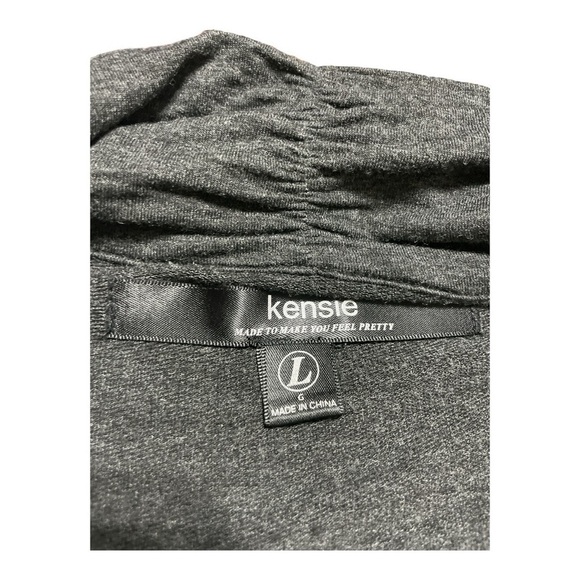 Kensie Dark Gray zipper Drape Duster
Cardigan Women's Size Large - Picture 6 of 11